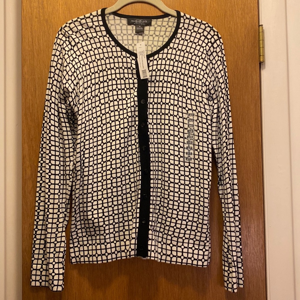 August Silk Cardigan NWT